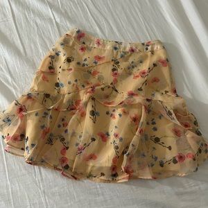 LULUS floral skirt